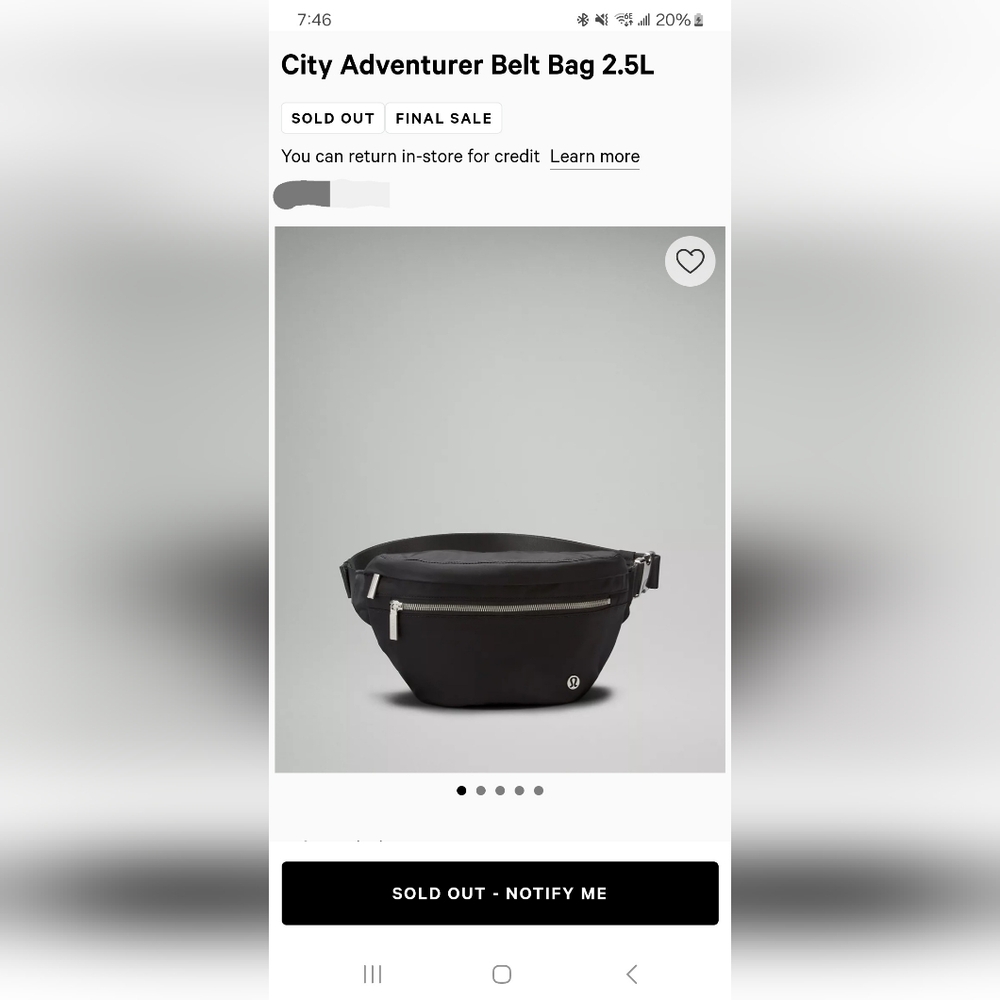 Lululemon city adventurer belt bag black